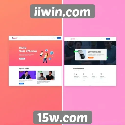 Evolução da interface do iiwin.com