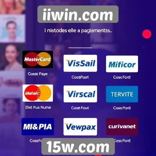 Os métodos de pagamento disponíveis no iiwin.com
